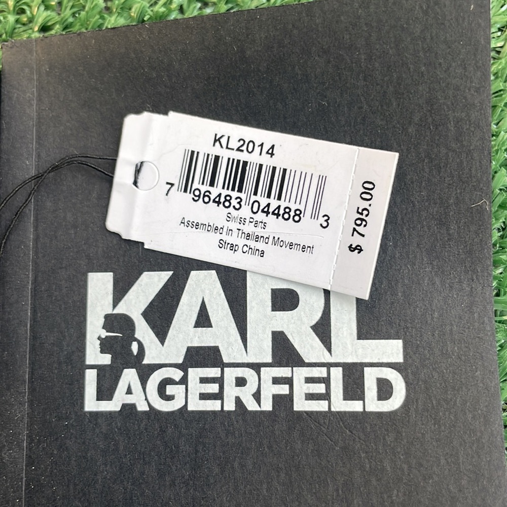 Karl lagerfeld silver stud watch triple band - Picture 2 of 7